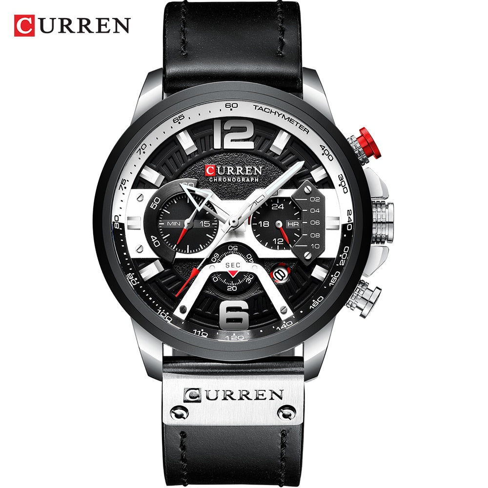 Sport Watch for Men Top Brand Luxury Military Leather Wrist Watch