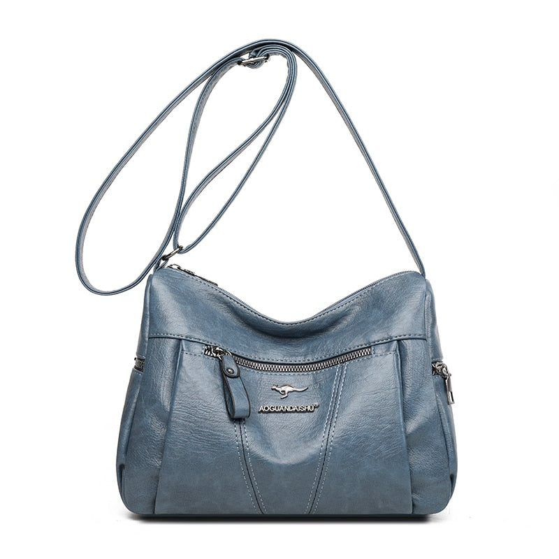 Many Pockets Shoulder Crossbody Handbag