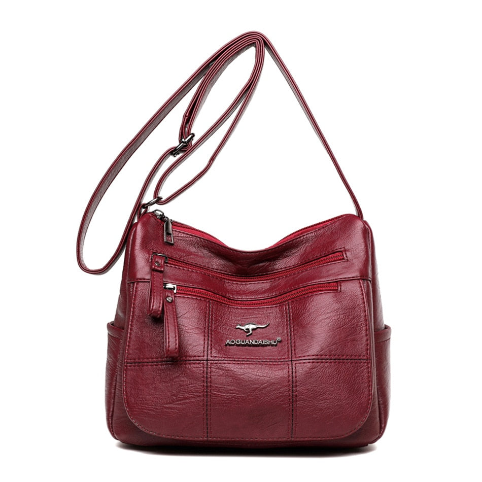 Many Pockets Shoulder Crossbody Handbag