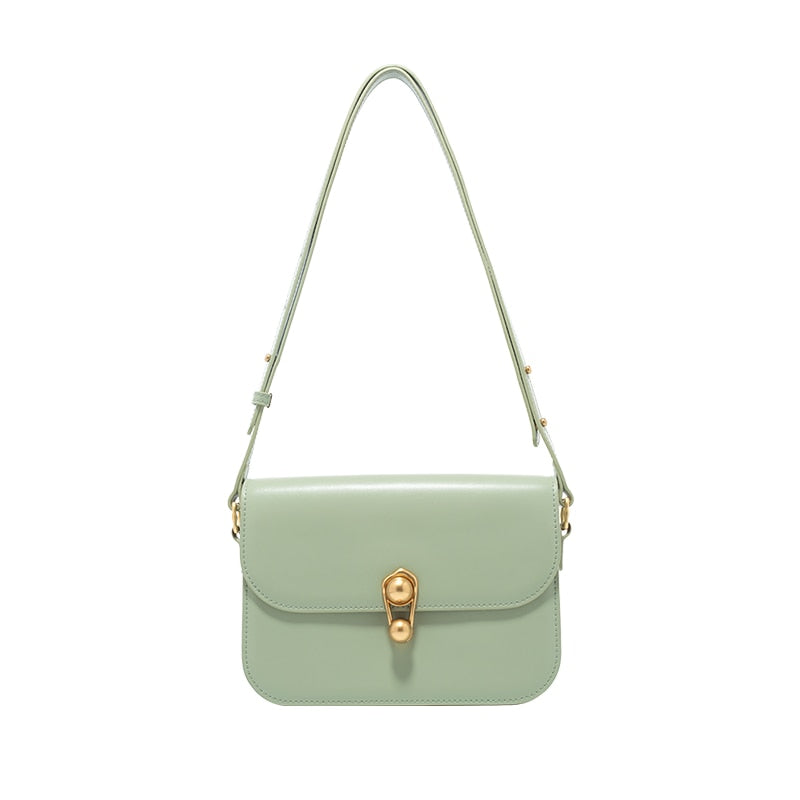 LA FESTIN Women Brand New Fashion Underarm Shoulder Cross-body Small Square Tote Bags Niche Designer Split Leather