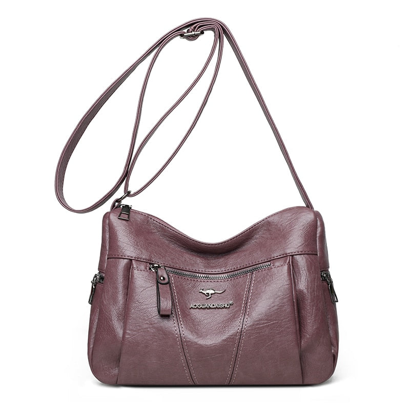 Many Pockets Shoulder Crossbody Handbag