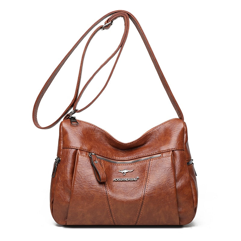 Many Pockets Shoulder Crossbody Handbag