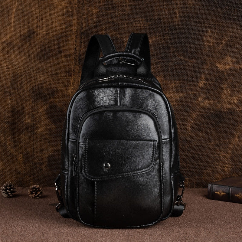 Men's Retro Genuine Leather Backpack