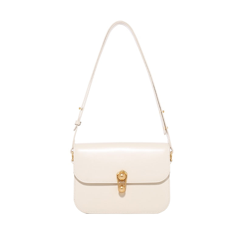 LA FESTIN Women Brand New Fashion Underarm Shoulder Cross-body Small Square Tote Bags Niche Designer Split Leather
