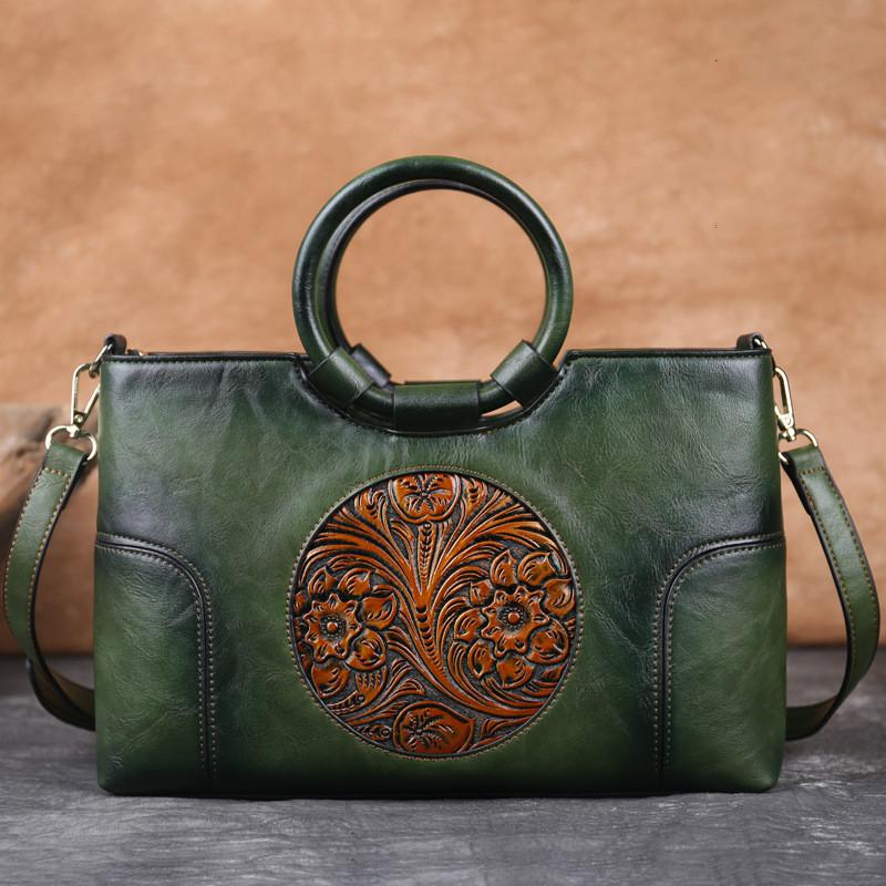 2023 New High Quality Women Handbag Retro Handmade Shoulder Bag