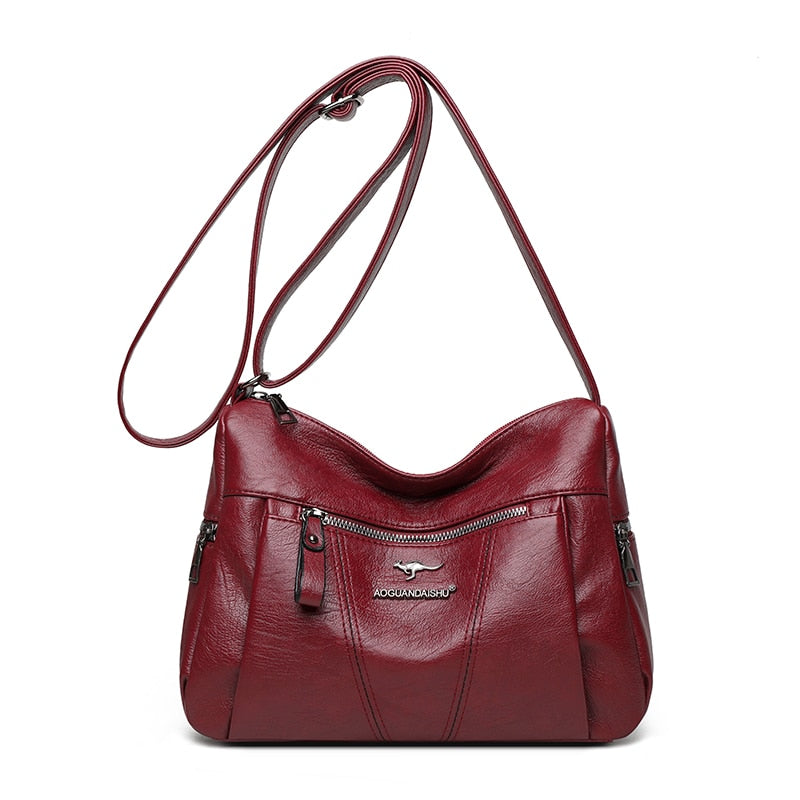 Many Pockets Shoulder Crossbody Handbag