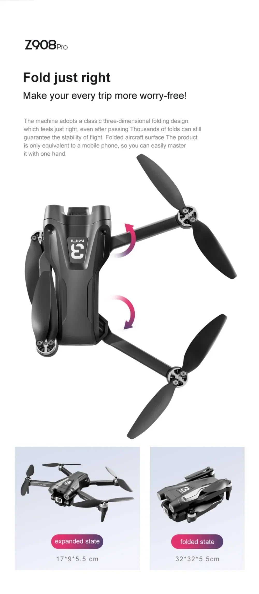 Xiaomi Mijia Z908 Pro /MAX 8K Drone ESC Professional 4K Dron Optical Flow Localization 3sided Obstacle Avoidance Quadcopter