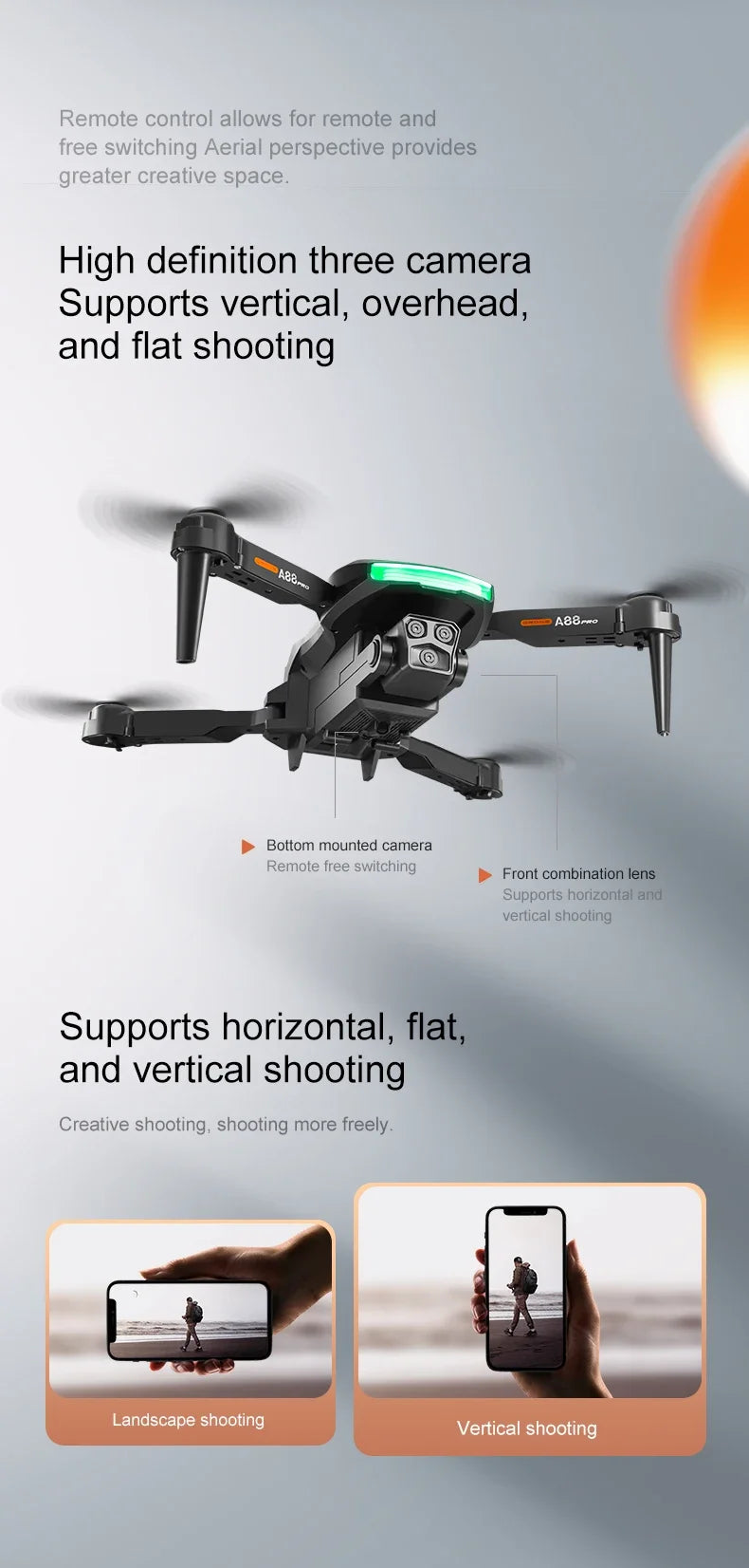 Xiaomi Mijia A88 Drone 8K HD Camera Profesional Optical Flow Obstacle Avoidance Brushless Foldable Quadcopter RC Dron Original