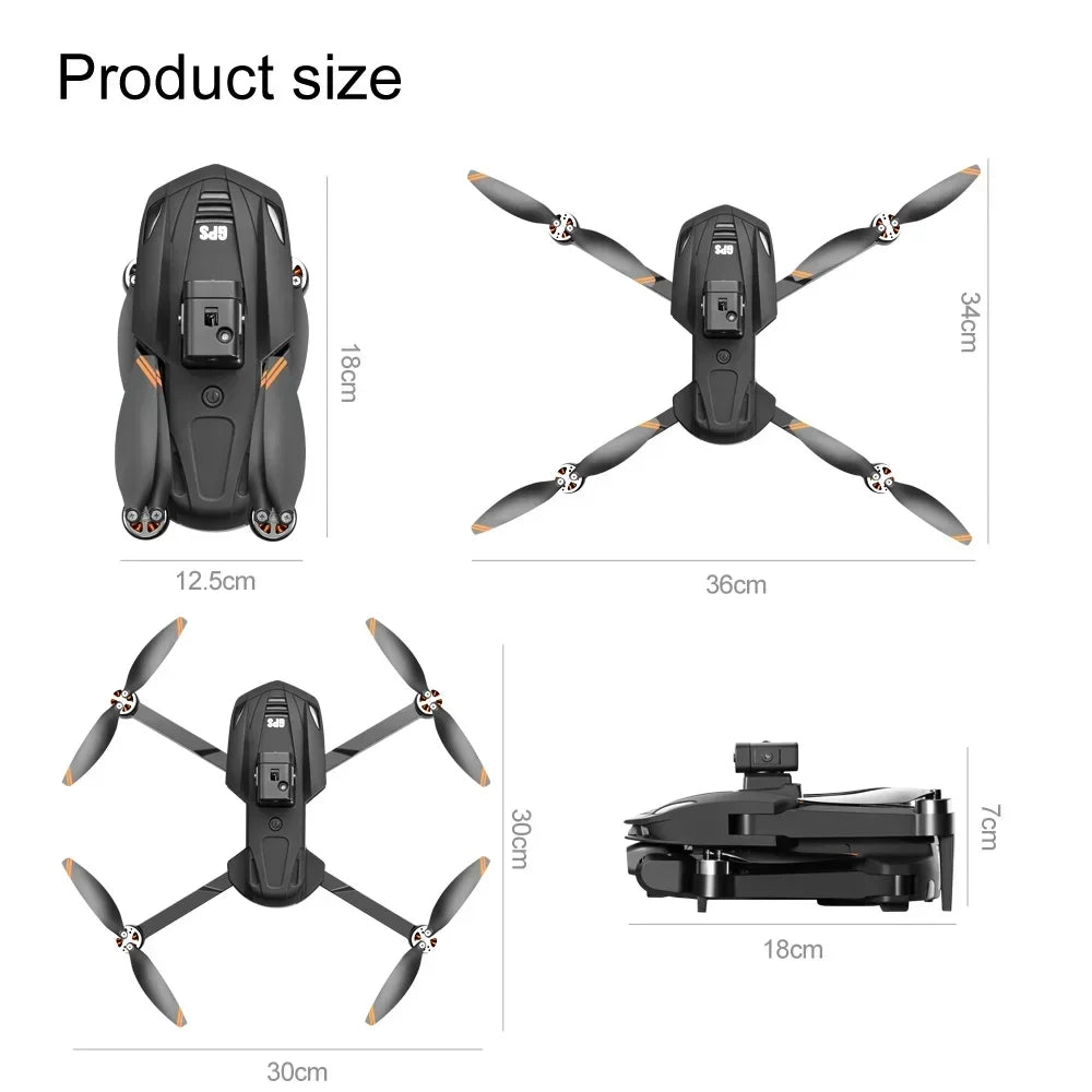 Xiaomi V168 GPS Drone 4K Professional HD Dual Camera 8K Dron Brushless Motor 5G WIFI FPV Foldable RC Quadcopter Helicopter