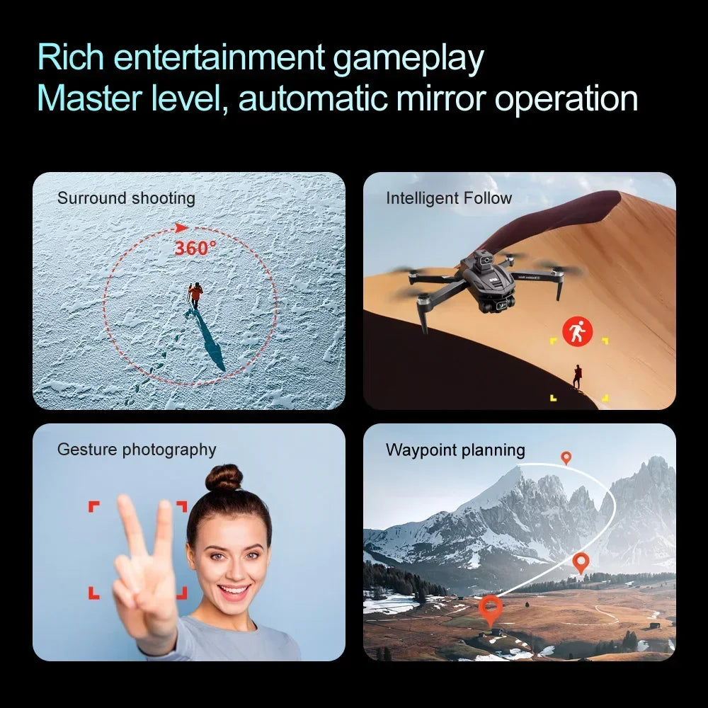 Xiaomi V168 GPS Drone 4K Professional HD Dual Camera 8K Dron Brushless Motor 5G WIFI FPV Foldable RC Quadcopter Helicopter