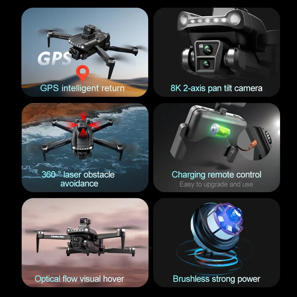 Xiaomi Mijia V198GPS Drone 4K Professional FPV Brushless Laser obstacle avoidance Aerial Optical Foldable Quadcopter Mini 8K Dron
