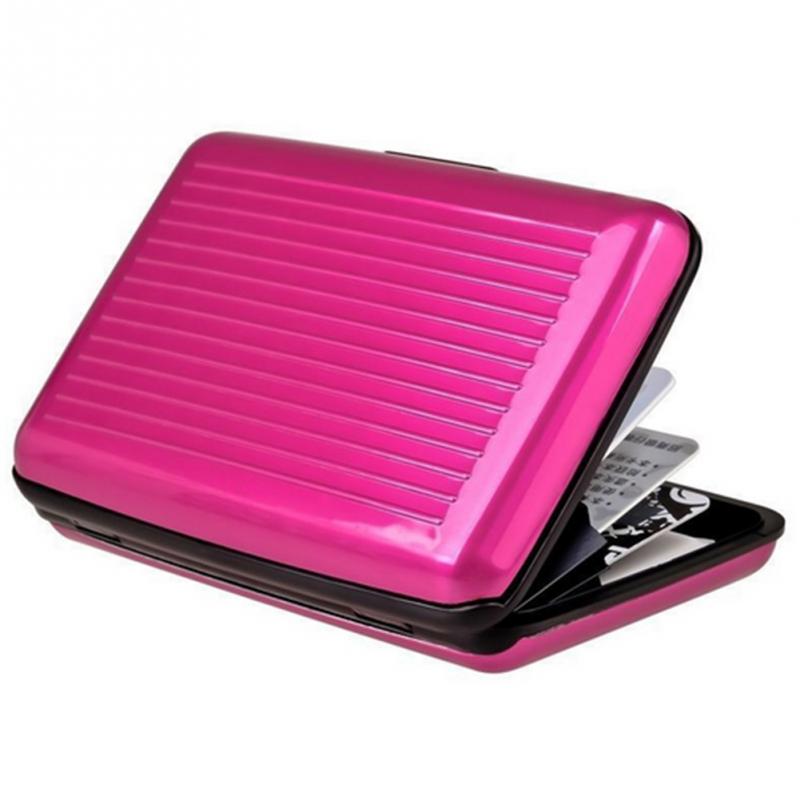 Hard Case Wallet Solid Credit Card Anti-Scanning Protect Card Holder