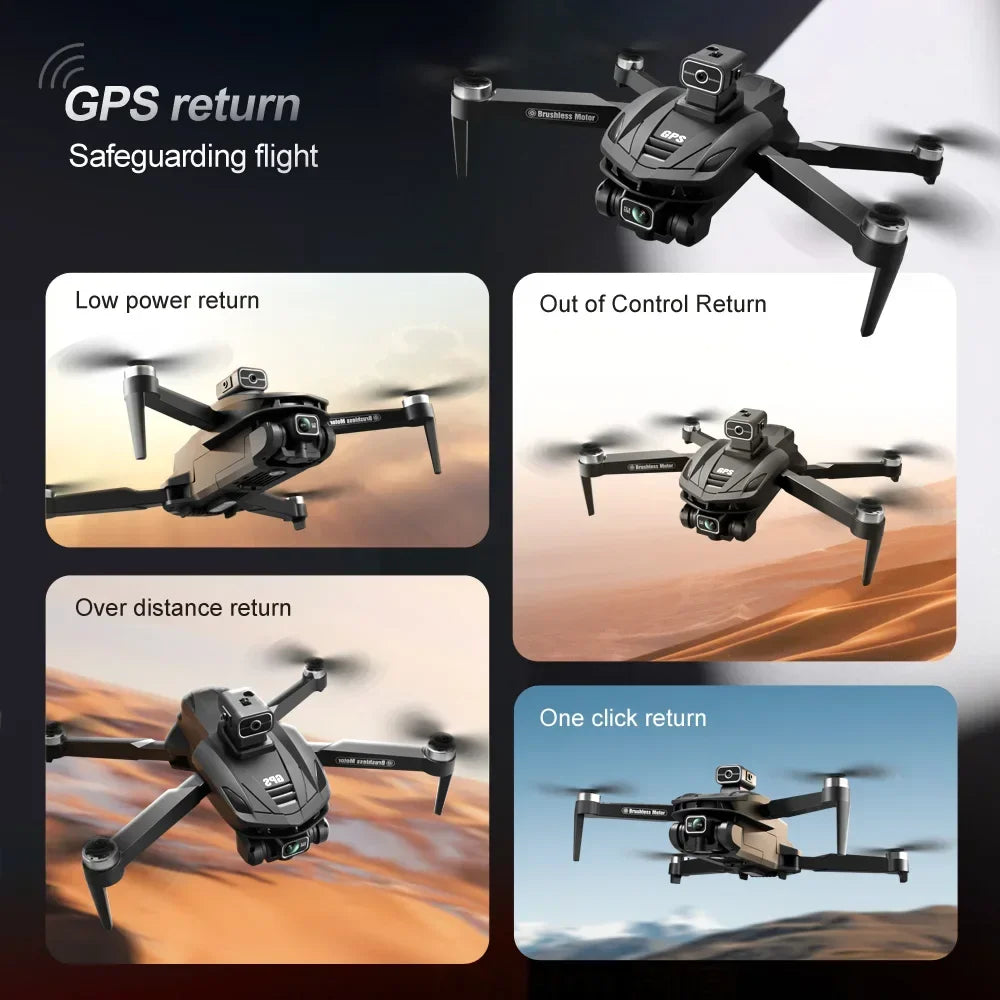 Xiaomi V168 GPS Drone 4K Professional HD Dual Camera 8K Dron Brushless Motor 5G WIFI FPV Foldable RC Quadcopter Helicopter