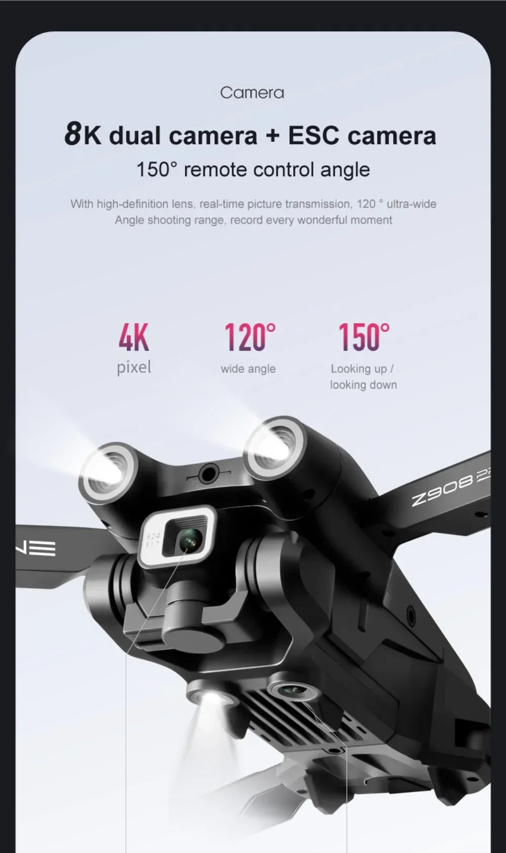 Xiaomi Mijia Z908 Pro /MAX 8K Drone ESC Professional 4K Dron Optical Flow Localization 3sided Obstacle Avoidance Quadcopter