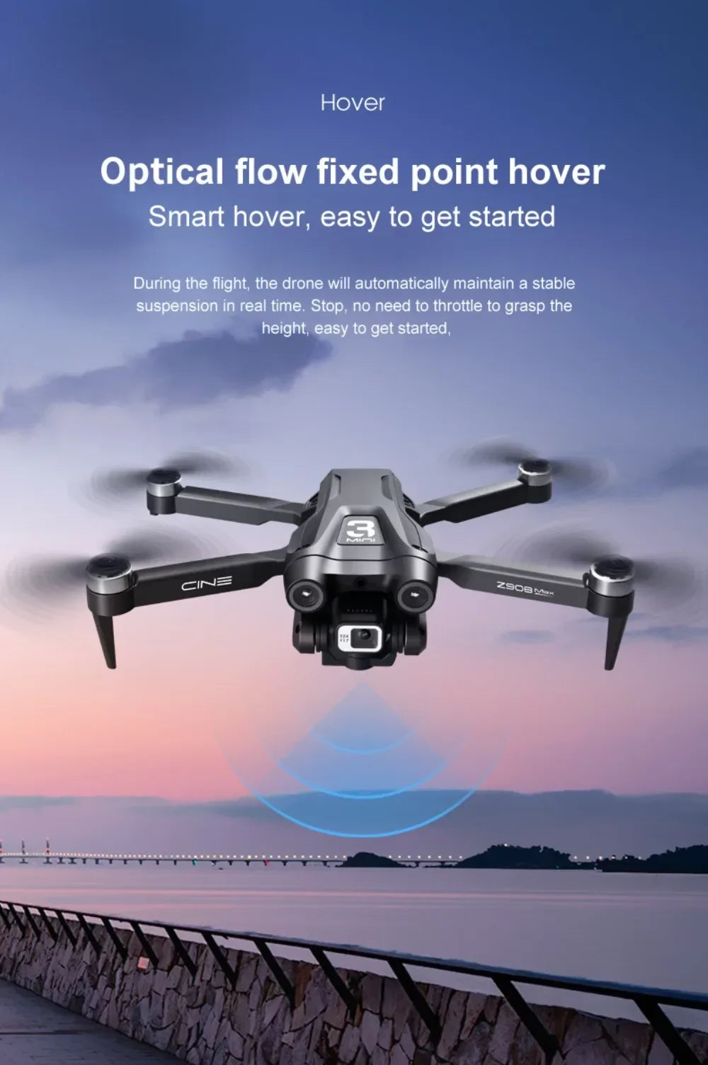 Xiaomi Mijia Z908 Pro /MAX 8K Drone ESC Professional 4K Dron Optical Flow Localization 3sided Obstacle Avoidance Quadcopter