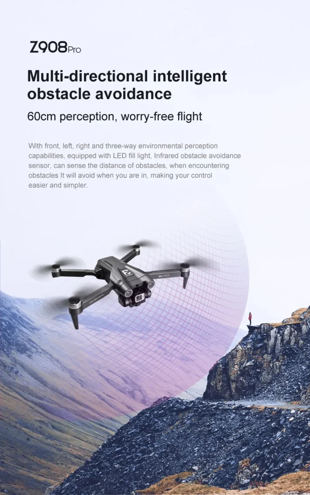 Xiaomi Mijia Z908 Pro /MAX 8K Drone ESC Professional 4K Dron Optical Flow Localization 3sided Obstacle Avoidance Quadcopter