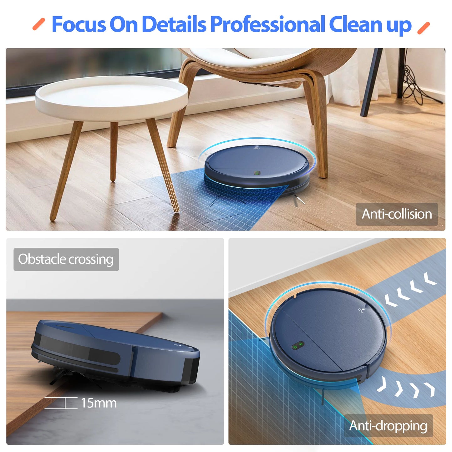 GOOVI BR151 Robot Vacuum Cleaner 6000Pa Strong Suction 2500mAh Battery 3in1 Mopping Sweeping Suction Smart Home Support Wifi
