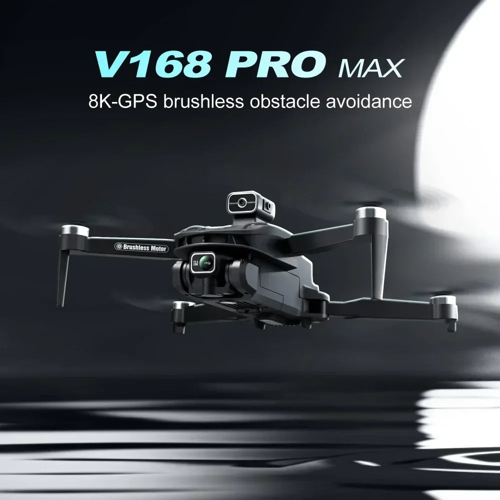 Xiaomi V168 GPS Drone 4K Professional HD Dual Camera 8K Dron Brushless Motor 5G WIFI FPV Foldable RC Quadcopter Helicopter