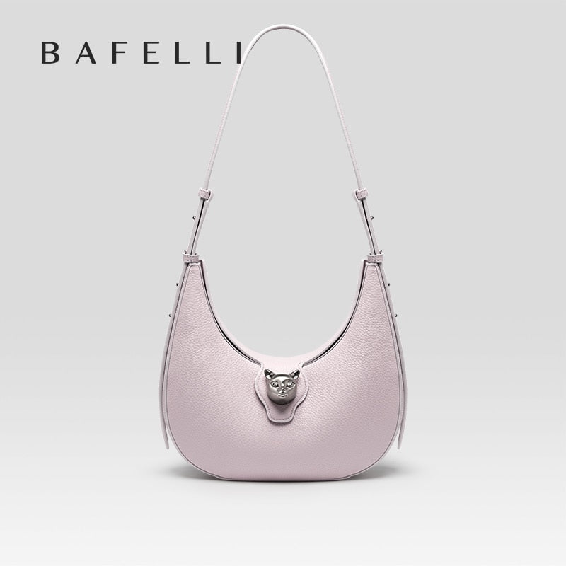 BAFELLI 2023 NEW WOMEN'S HANDBAG CAT SERIES GENUINE LEATHER LUXURY BRAND FASHION SHOULDER BAG