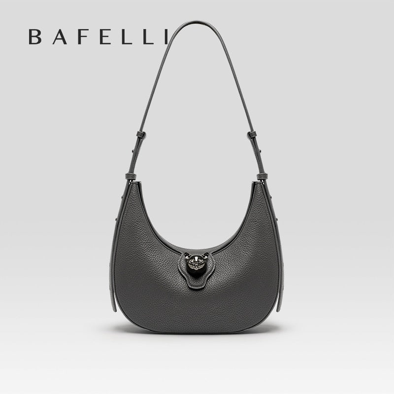 BAFELLI 2023 NEW WOMEN'S HANDBAG CAT SERIES GENUINE LEATHER LUXURY BRAND FASHION SHOULDER BAG