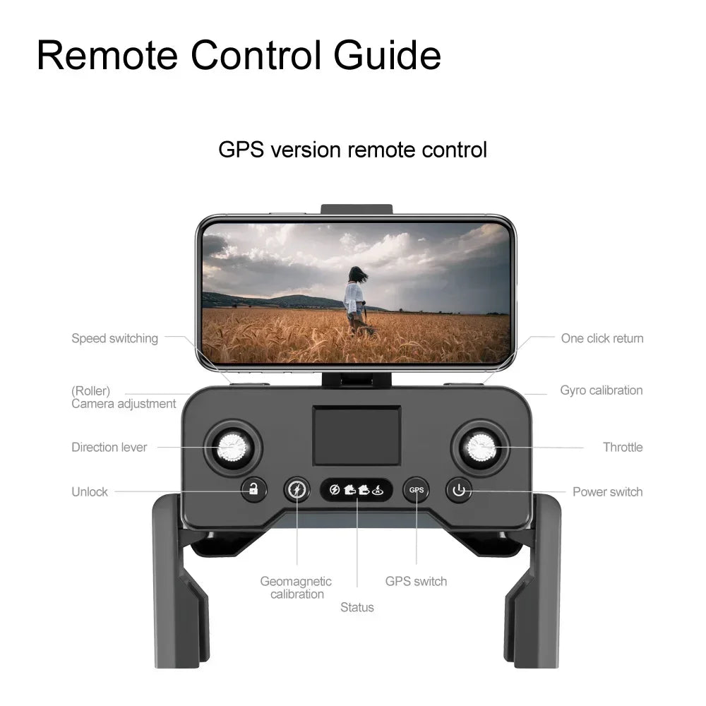 Xiaomi V168 GPS Drone 4K Professional HD Dual Camera 8K Dron Brushless Motor 5G WIFI FPV Foldable RC Quadcopter Helicopter