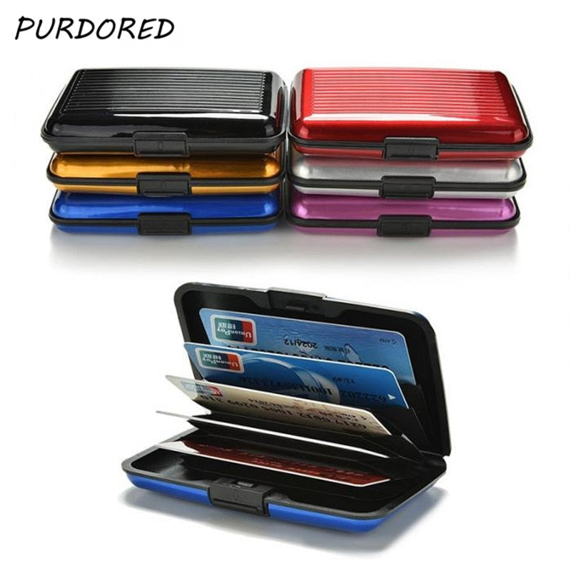 Hard Case Wallet Solid Credit Card Anti-Scanning Protect Card Holder