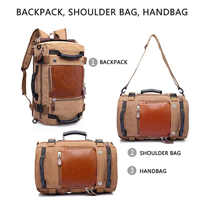 40L Vintage Canvas Travel Backpack