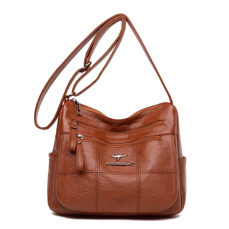 Many Pockets Shoulder Crossbody Handbag