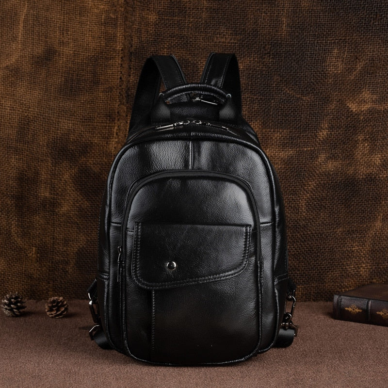 Men's Retro Genuine Leather  Backpack