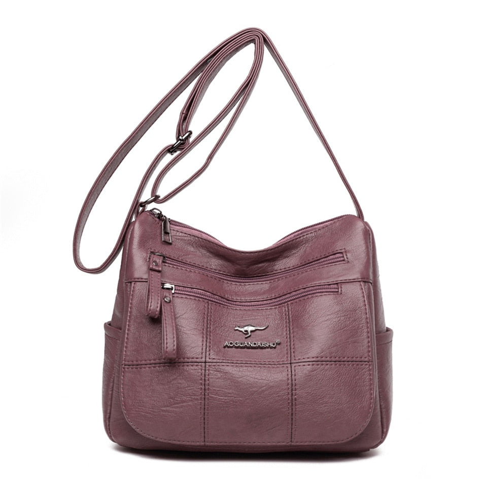 Many Pockets Shoulder Crossbody Handbag