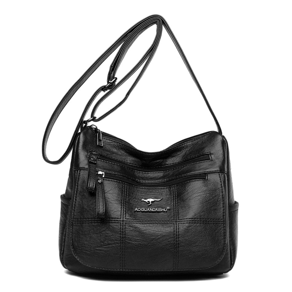 Many Pockets Shoulder Crossbody Handbag