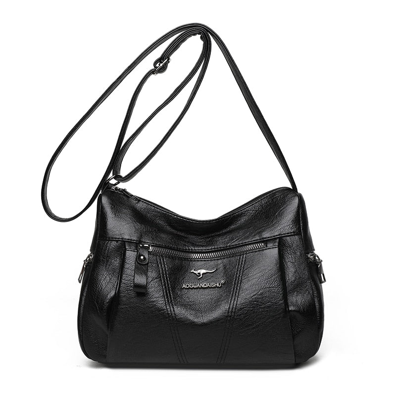 Many Pockets Shoulder Crossbody Handbag