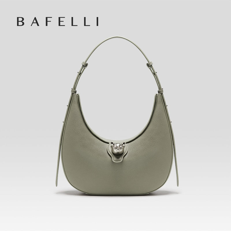 BAFELLI 2023 NEW WOMEN'S HANDBAG CAT SERIES GENUINE LEATHER LUXURY BRAND FASHION SHOULDER BAG