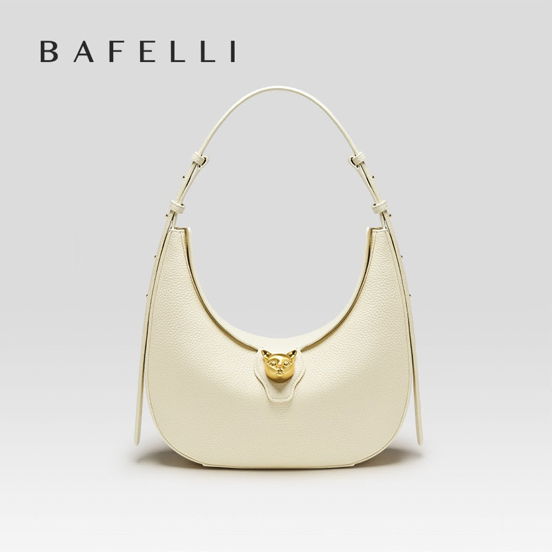 BAFELLI 2023 NEW WOMEN'S HANDBAG CAT SERIES GENUINE LEATHER LUXURY BRAND FASHION SHOULDER BAG