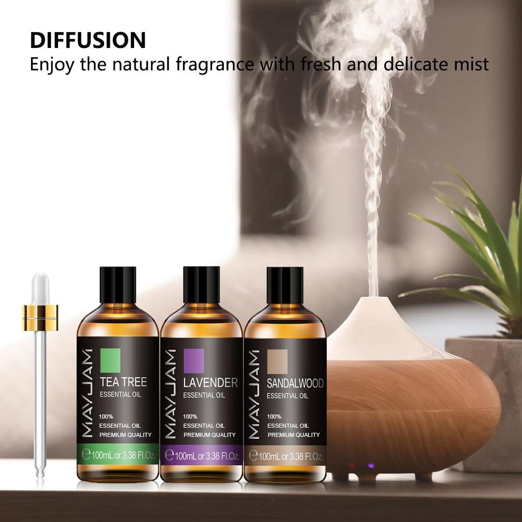 Pure Essential Oils For Humidifier Aromatic Diffuser Massage Lavender Eucalyptus Rose  Fragrance Oil Making Candles