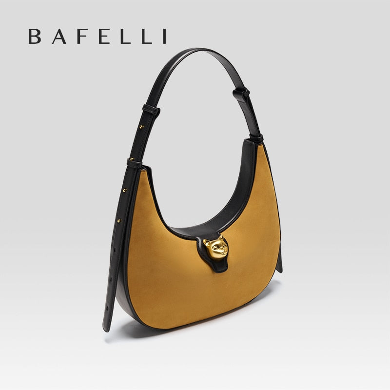 BAFELLI 2023 NEW WOMEN'S HANDBAG CAT SERIES GENUINE LEATHER LUXURY BRAND FASHION SHOULDER BAG