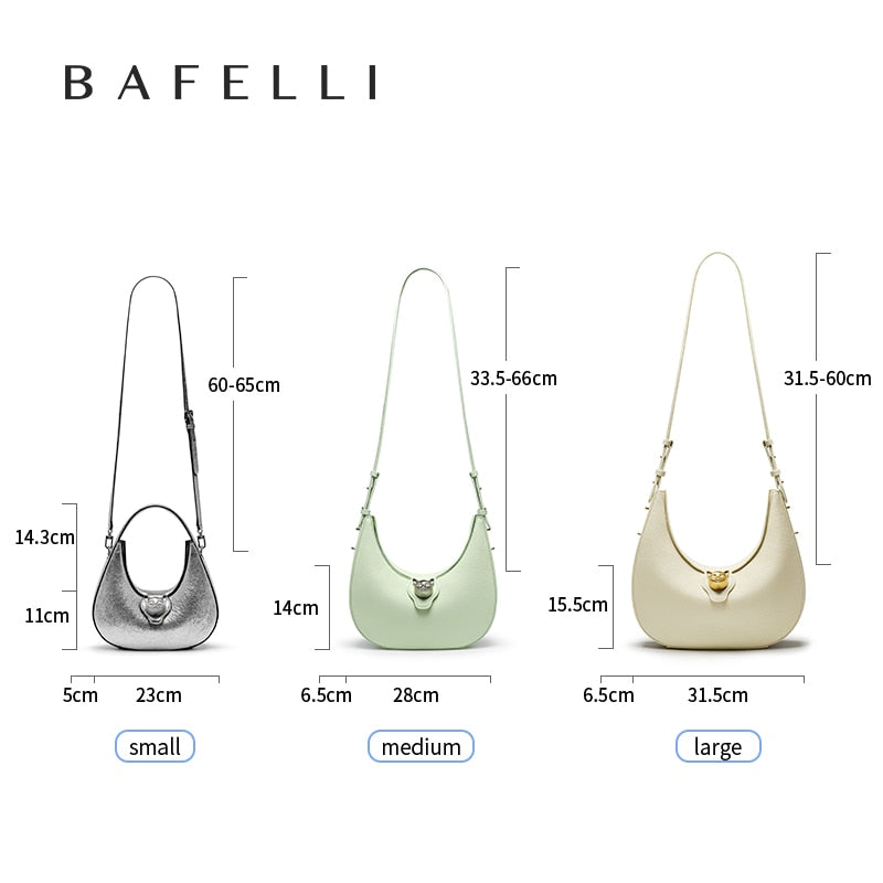 BAFELLI 2023 NEW WOMEN'S HANDBAG CAT SERIES GENUINE LEATHER LUXURY BRAND FASHION SHOULDER BAG