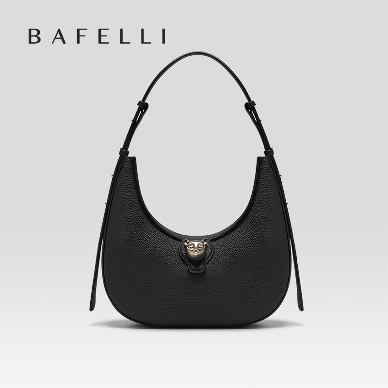 BAFELLI 2023 NEW WOMEN'S HANDBAG CAT SERIES GENUINE LEATHER LUXURY BRAND FASHION SHOULDER BAG