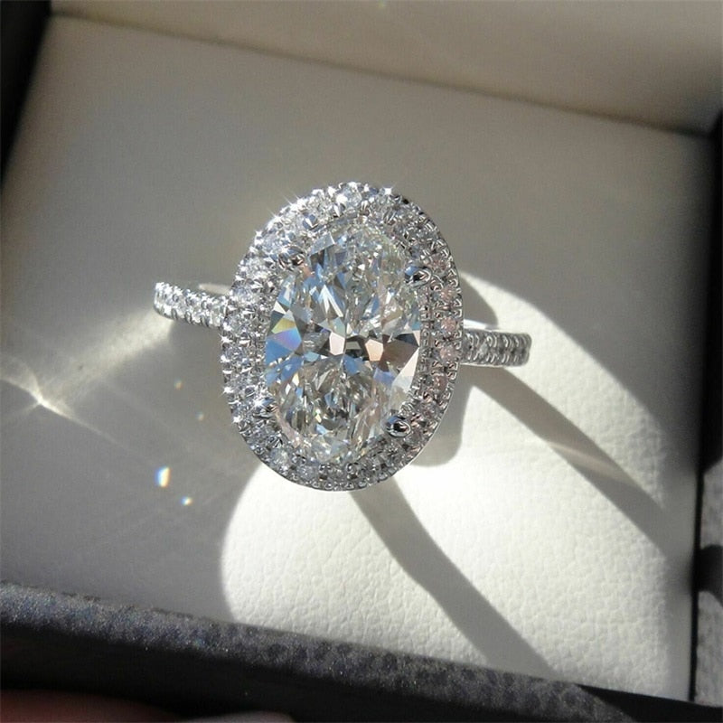 Personality Big Cubic Zirconia Wedding Ring