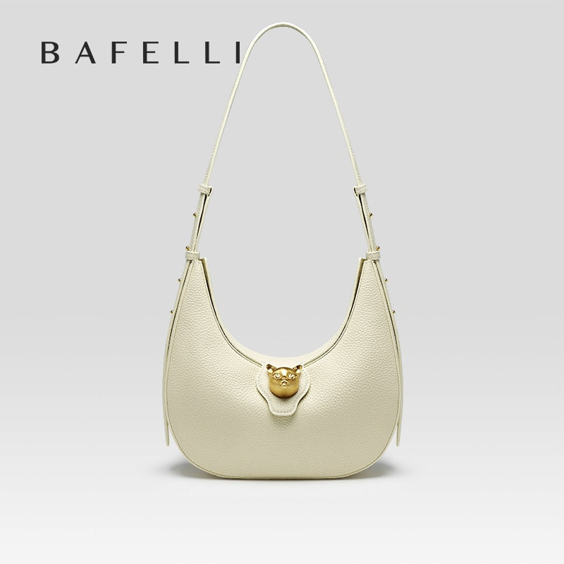 BAFELLI 2023 NEW WOMEN'S HANDBAG CAT SERIES GENUINE LEATHER LUXURY BRAND FASHION SHOULDER BAG