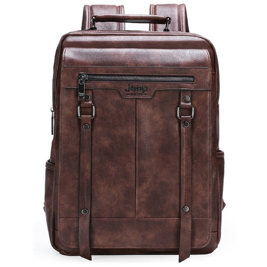 Trend Leather Laptop Backpack For Men