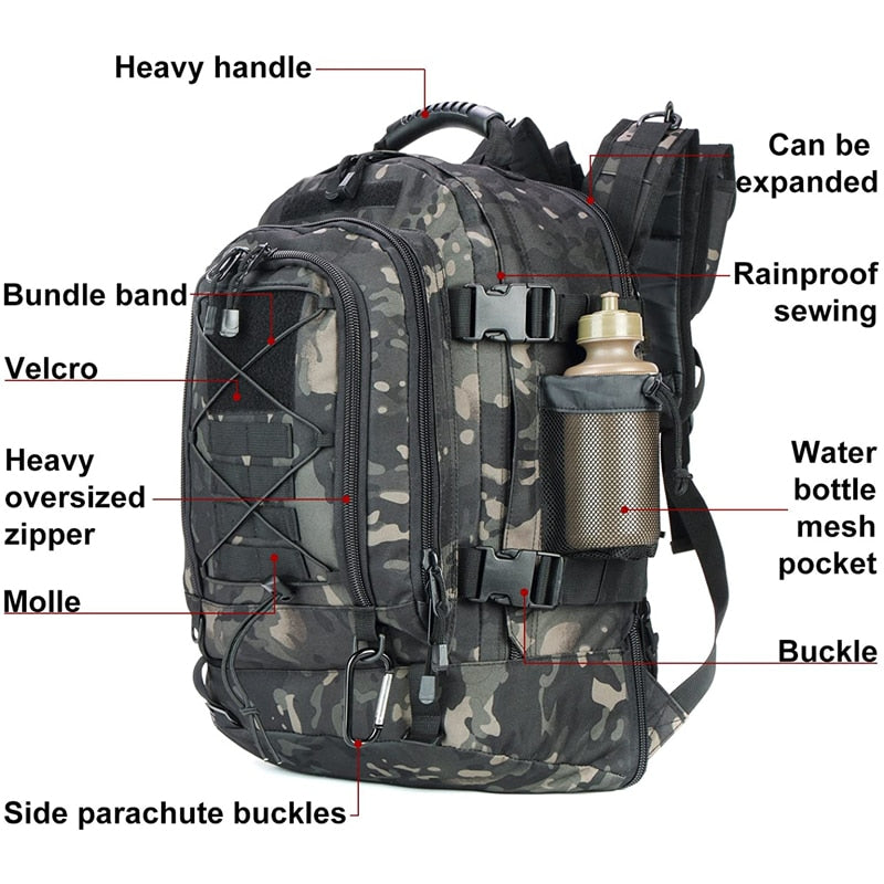 60L Men Military Tactical Backpack Fast Delivery USA