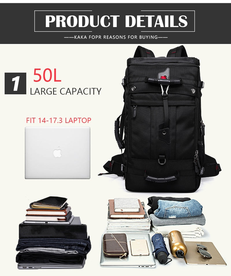 50L Waterproof Travel Backpack Fast Delivery USA