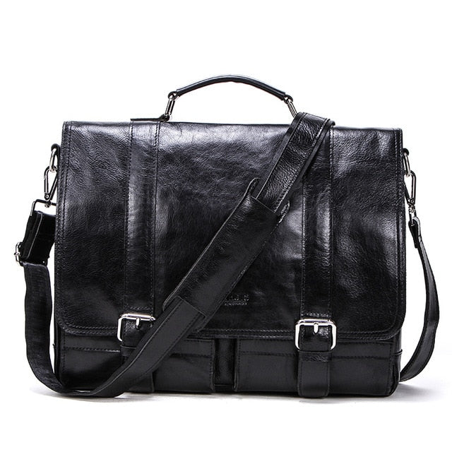 Genuine Leather Business Briefcase Laptop Shoulder Bag